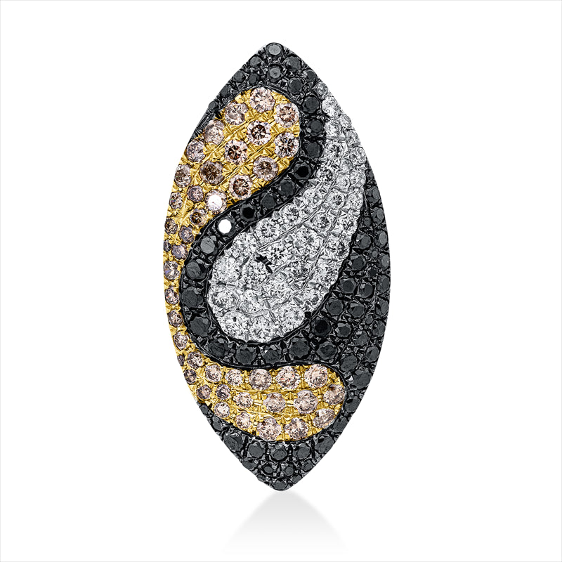 Anhänger    aus 750/-18 Karat Weißgold / Gelbgold mit 143 Diamanten 1