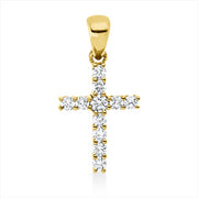 Anhänger    aus 750/-18 Karat Gelbgold mit 11 Diamanten 0