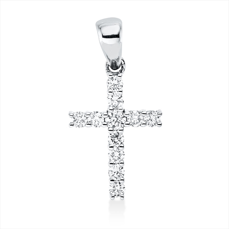 Anhänger    aus 750/-18 Karat Weißgold mit 11 Diamanten 0