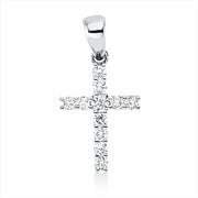 Anhänger    aus 750/-18 Karat Weißgold mit 11 Diamanten 0