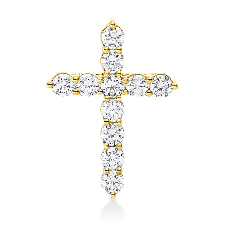 Anhänger    aus 750/-18 Karat Gelbgold mit 11 Diamanten 0