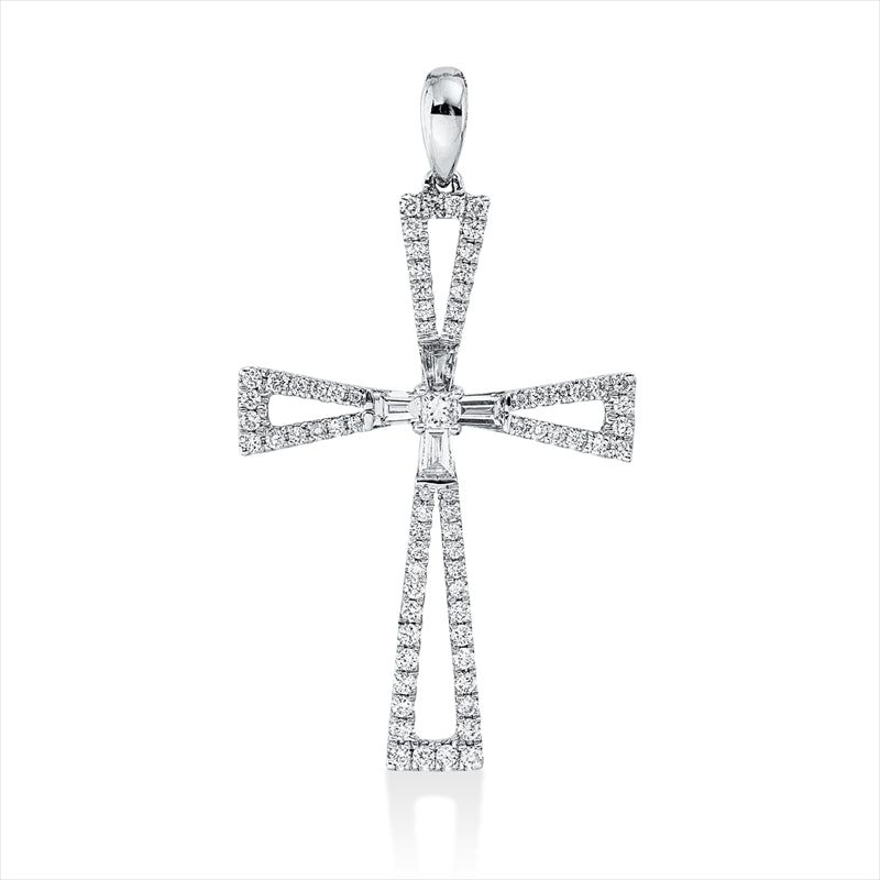 Anhänger    aus 750/-18 Karat Weißgold mit 77 Diamanten 0