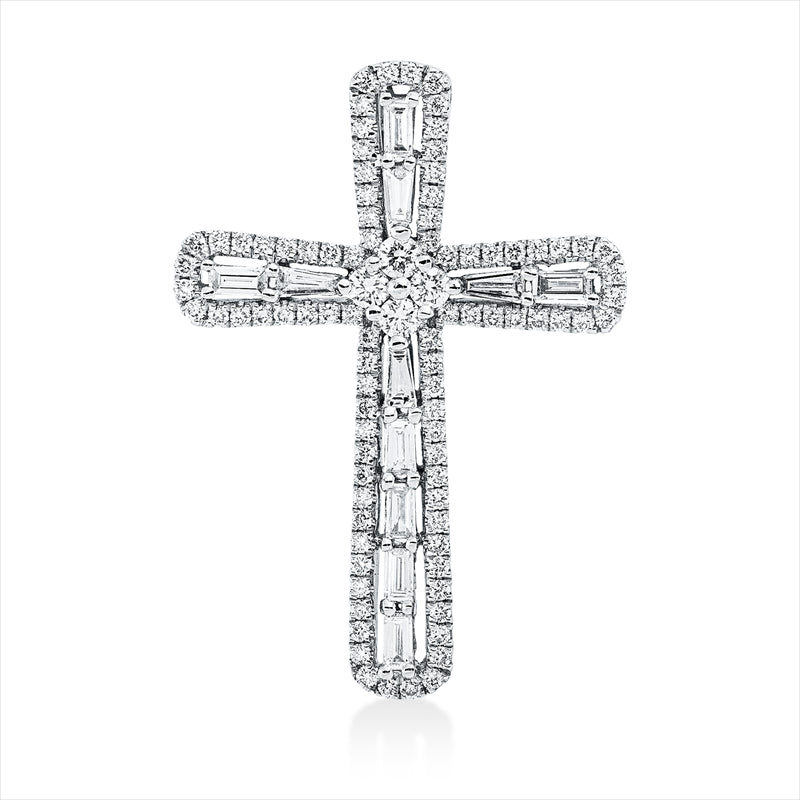 Anhänger    aus 750/-18 Karat Weißgold mit 103 Diamanten 0