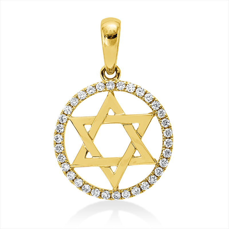 Anhänger    aus 750/-18 Karat Gelbgold mit 34 Diamanten 0