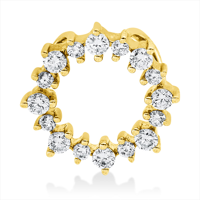 Anhänger    aus 585/-14 Karat Gelbgold mit 16 Diamanten 0