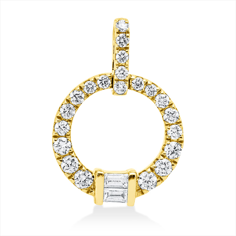 Anhänger    aus 585/-14 Karat Gelbgold mit 23 Diamanten 0