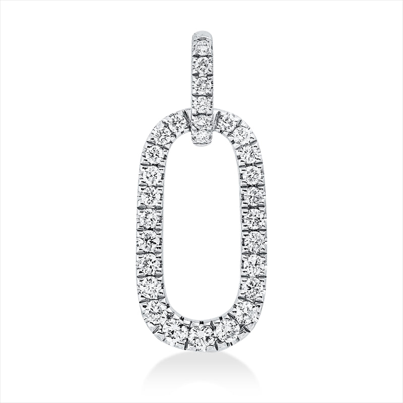 Anhänger    aus 585/-14 Karat Weißgold mit 29 Diamanten 0
