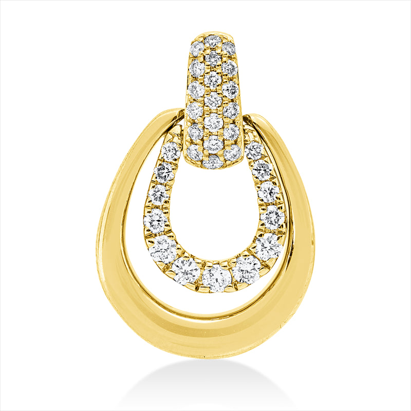 Anhänger    aus 585/-14 Karat Gelbgold mit 32 Diamanten 0