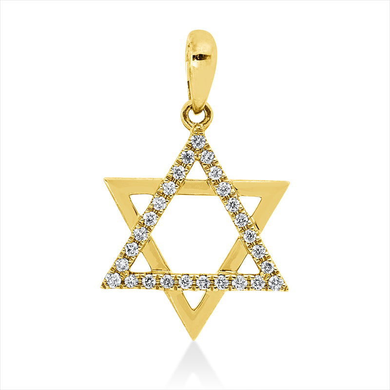 Anhänger    aus 585/-14 Karat Gelbgold mit 27 Diamanten 0