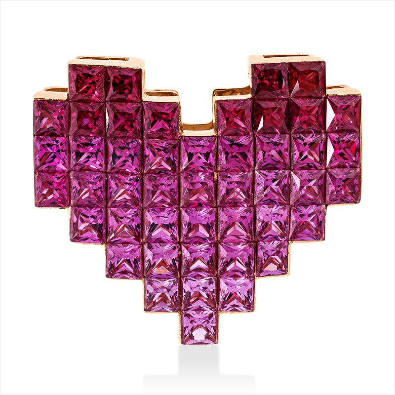 Anhänger mit Rubin  aus 750/-18 Karat Rotgold  