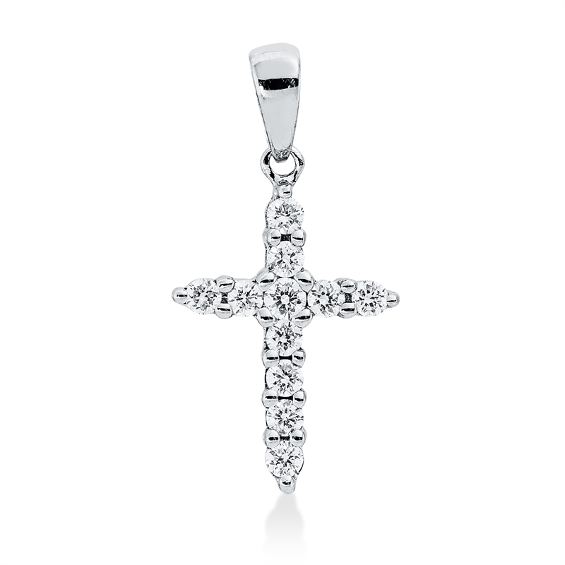 Anhänger    aus 750/-18 Karat Weißgold mit 11 Diamanten 0