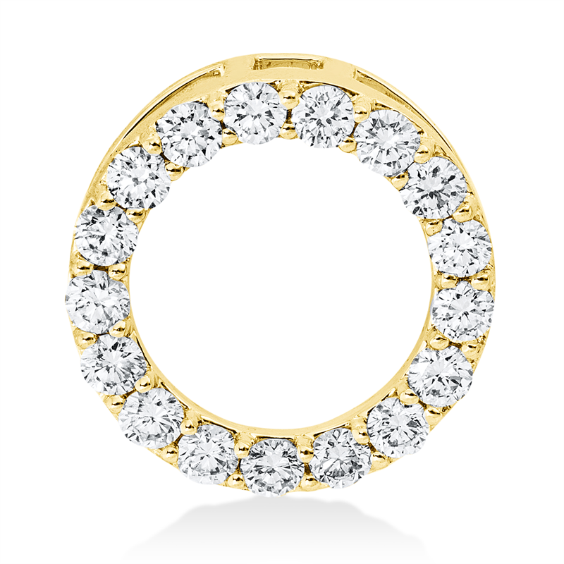 Anhänger    aus 750/-18 Karat Gelbgold mit 17 Diamanten 0