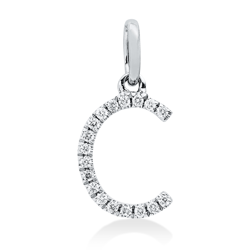 Anhänger    aus 750/-18 Karat Weißgold mit 18 Diamanten 0