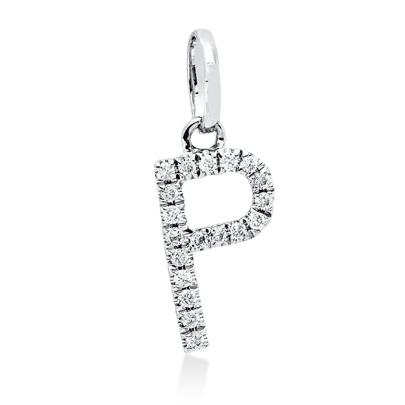 Anhänger    aus 750/-18 Karat Weißgold mit 19 Diamanten 0