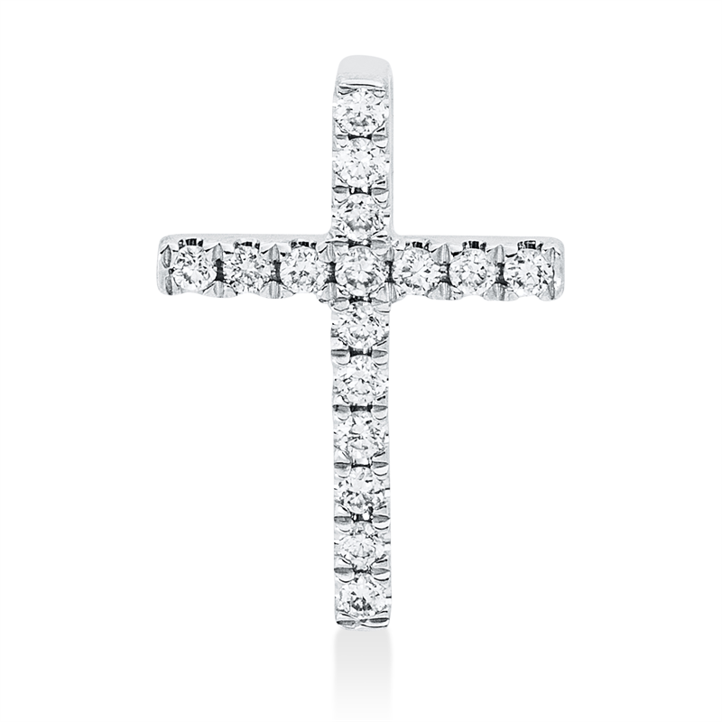 Anhänger    aus 750/-18 Karat Weißgold mit 16 Diamanten 0