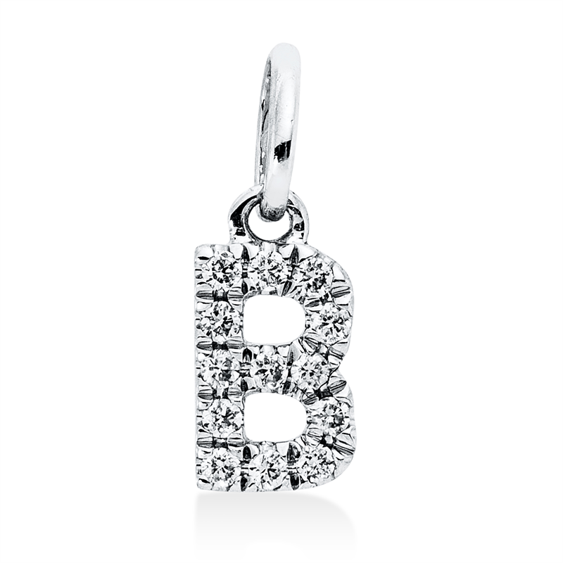 Anhänger    aus 750/-18 Karat Weißgold mit 13 Diamanten 0