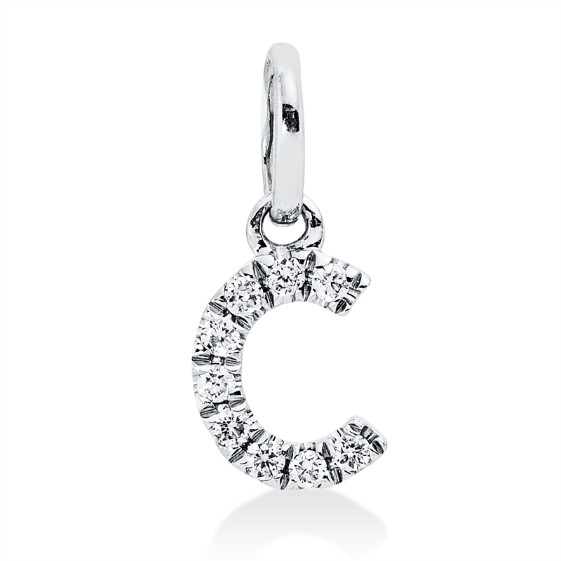 Anhänger    aus 750/-18 Karat Weißgold mit 9 Diamanten 0