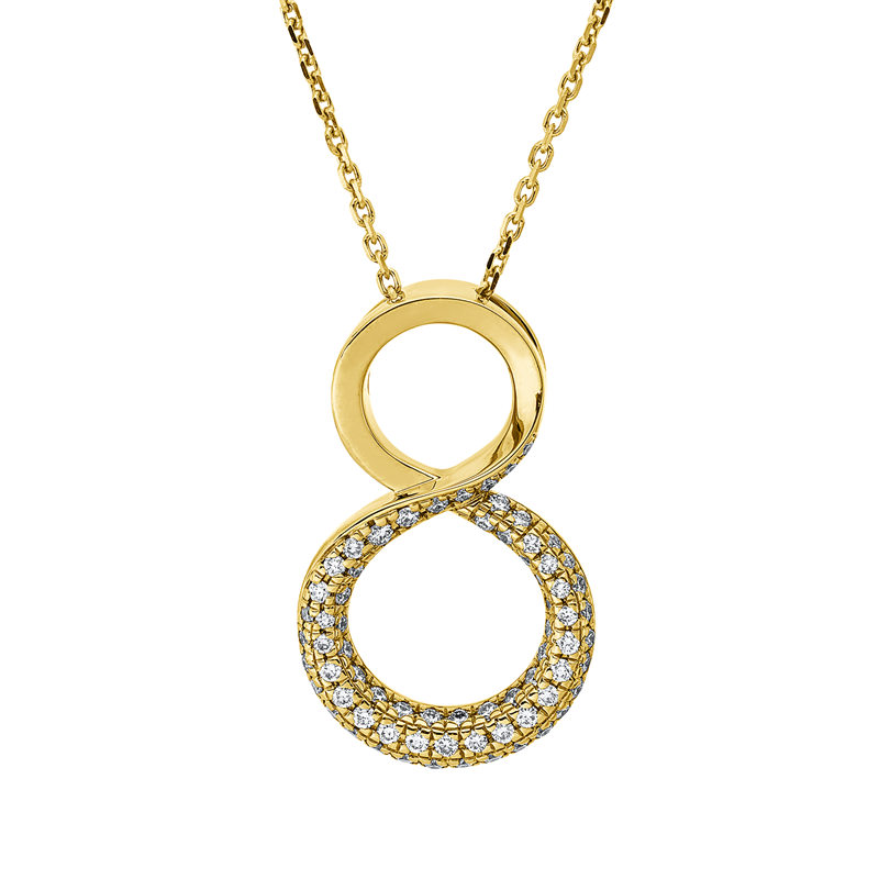 Anhänger    aus 750/-18 Karat Gelbgold mit 70 Diamanten 0