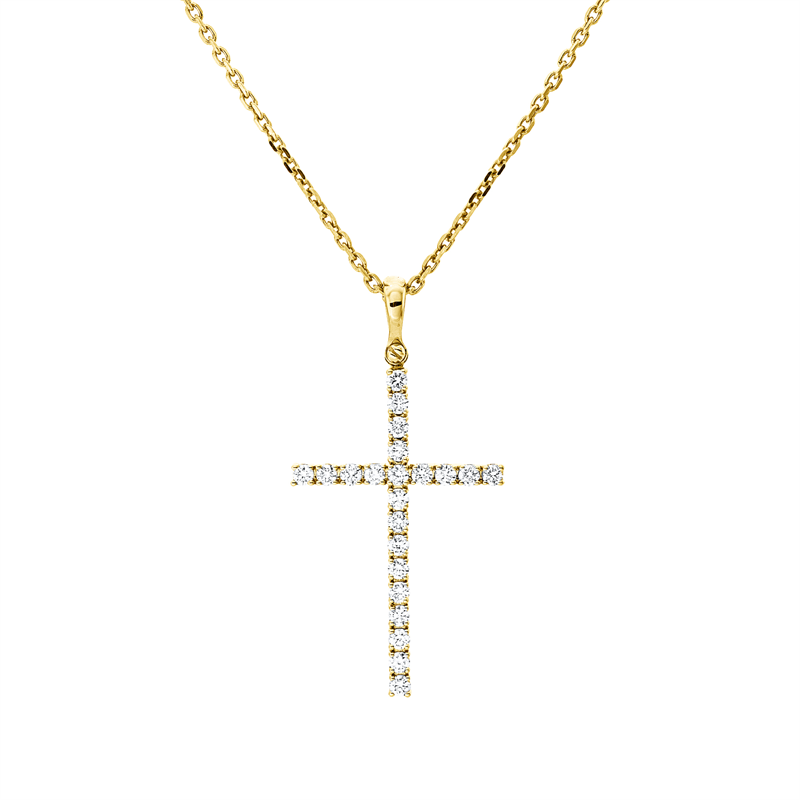 Anhänger    aus 750/-18 Karat Gelbgold mit 22 Diamanten 0