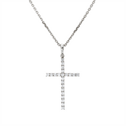Anhänger    aus 750/-18 Karat Weißgold mit 22 Diamanten 0