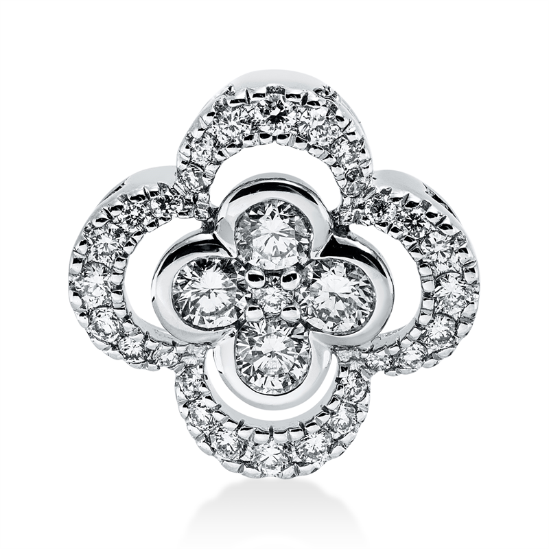Anhänger    aus 585/-14 Karat Weißgold mit 33 Diamanten 0