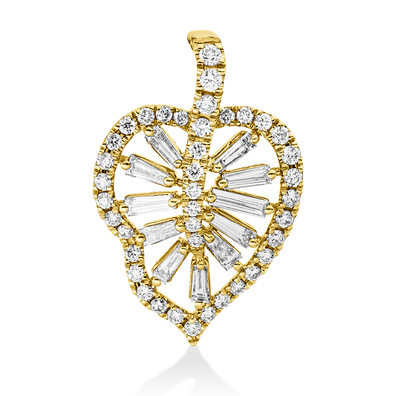 Anhänger    aus 585/-14 Karat Gelbgold mit 51 Diamanten 0