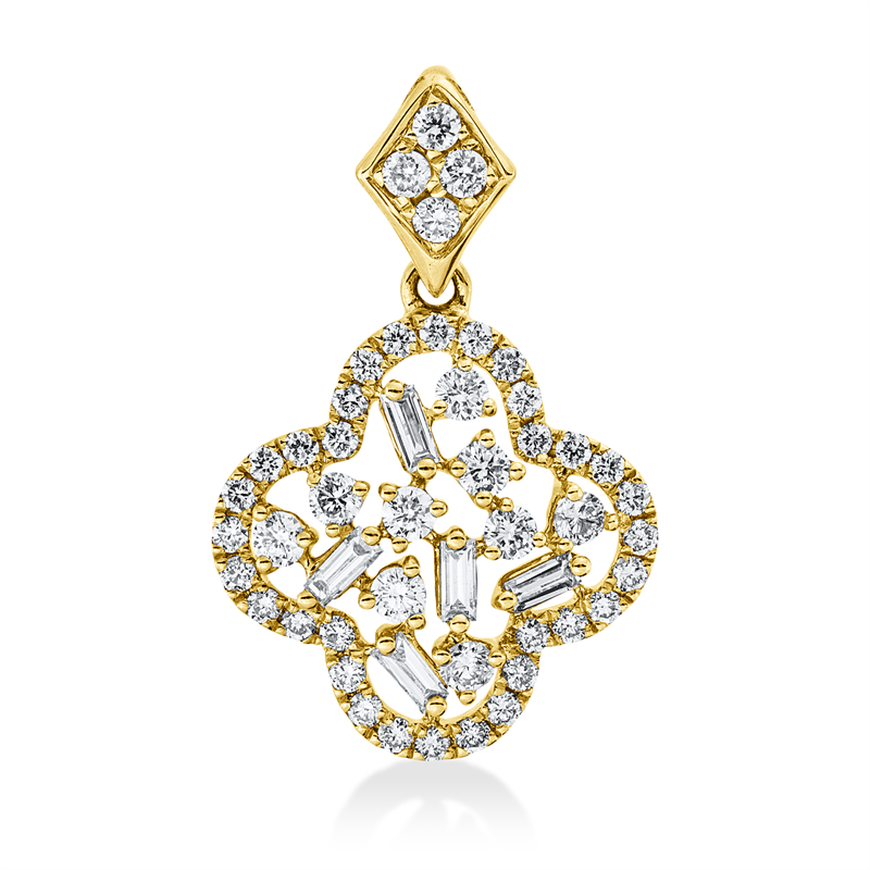 Anhänger    aus 585/-14 Karat Gelbgold mit 50 Diamanten 0