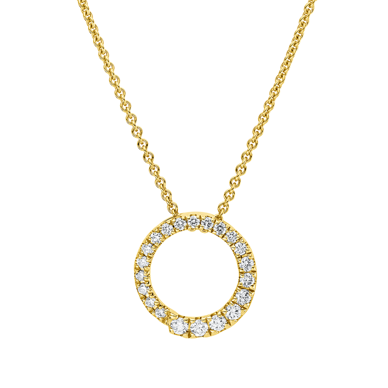 Anhänger    aus 585/-14 Karat Gelbgold mit 21 Diamanten 0