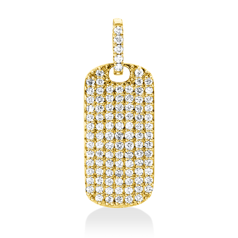 Anhänger    aus 585/-14 Karat Gelbgold mit 100 Diamanten 0