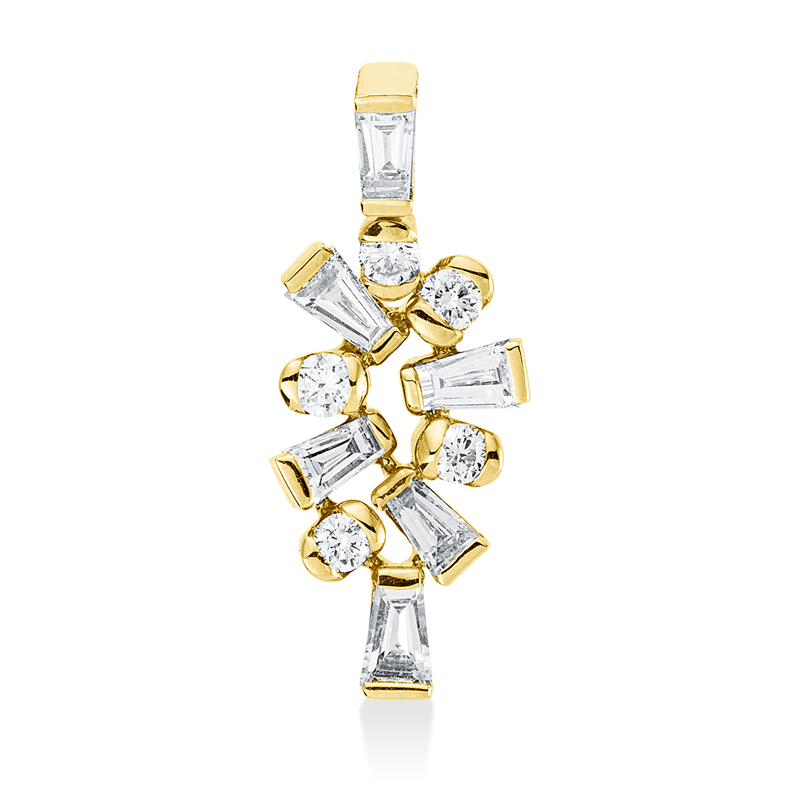 Anhänger    aus 585/-14 Karat Gelbgold mit 11 Diamanten 0