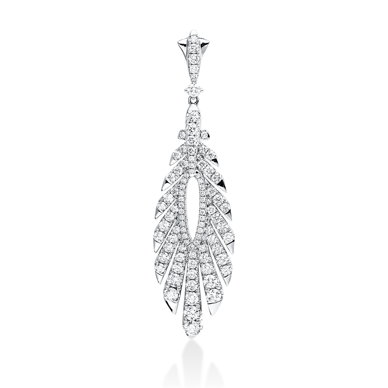 Anhänger    aus 750/-18 Karat Weißgold mit 91 Diamanten 1