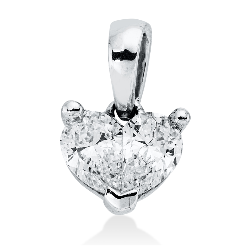 Anhänger    aus 750/-18 Karat Weißgold mit 2 Diamanten 0