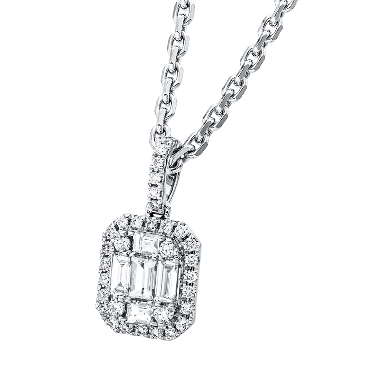 Anhänger    aus 750/-18 Karat Weißgold mit 37 Diamanten 0