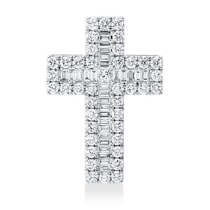Anhänger    aus 750/-18 Karat Weißgold mit 70 Diamanten 2