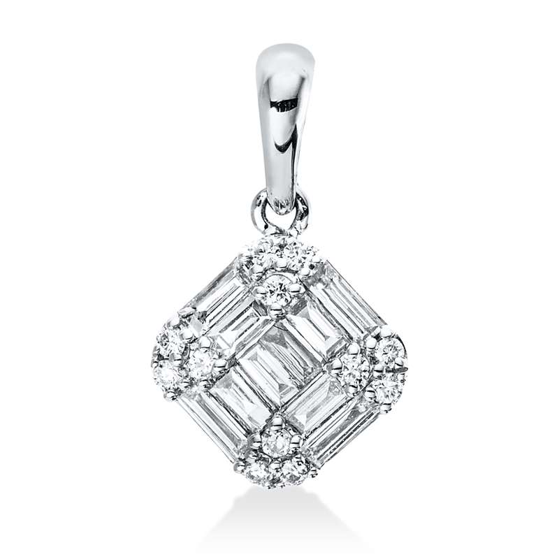 Anhänger    aus 750/-18 Karat Weißgold mit 22 Diamanten 0
