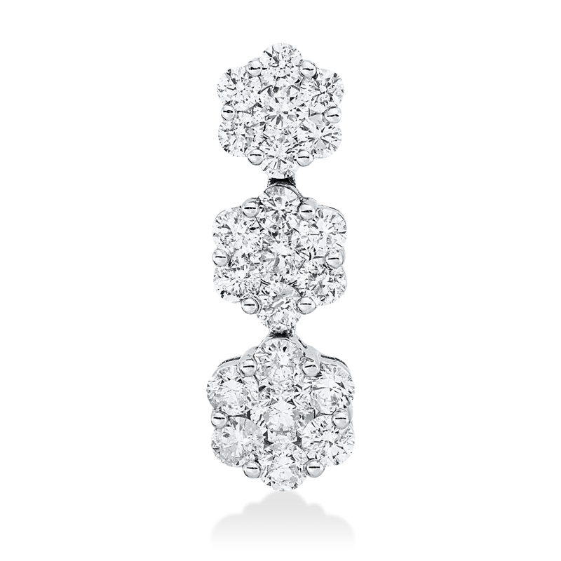 Anhänger    aus 750/-18 Karat Weißgold mit 21 Diamanten 2 ct