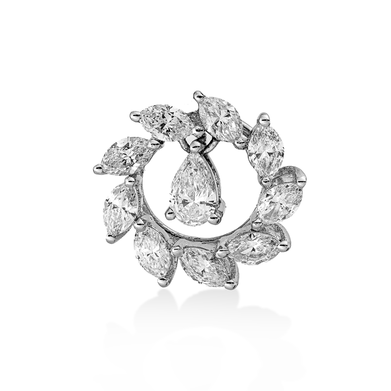 Anhänger    aus 750/-18 Karat Weißgold mit 10 Diamanten 0