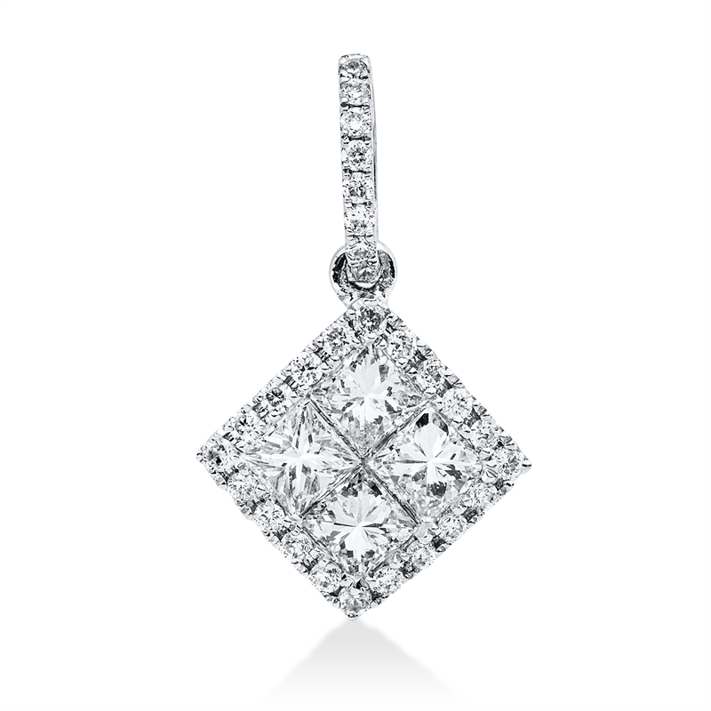 Anhänger    aus 750/-18 Karat Weißgold mit 32 Diamanten 0