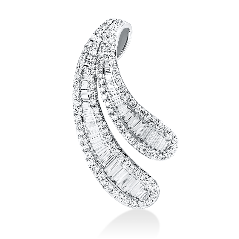 Anhänger    aus 750/-18 Karat Weißgold mit 147 Diamanten 1