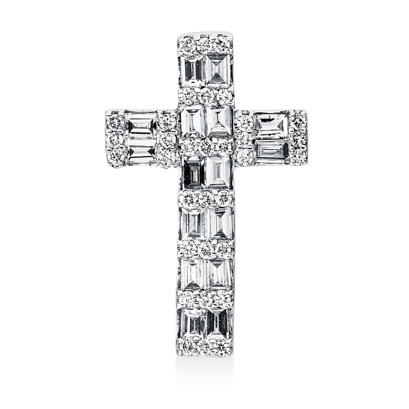 Anhänger    aus 750/-18 Karat Weißgold mit 49 Diamanten 0