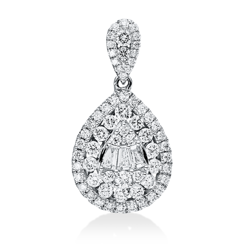 Anhänger    aus 750/-18 Karat Weißgold mit 67 Diamanten 0