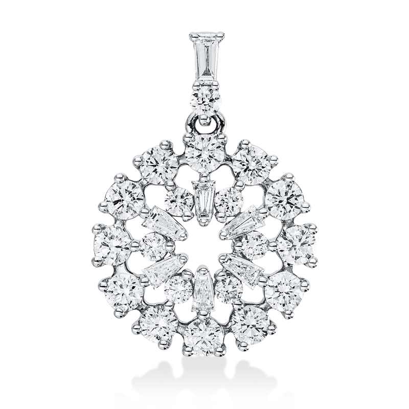 Anhänger    aus 750/-18 Karat Weißgold mit 26 Diamanten 0