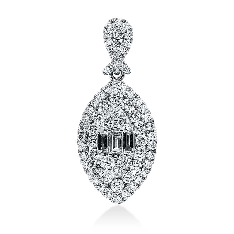 Anhänger    aus 750/-18 Karat Weißgold mit 71 Diamanten 0