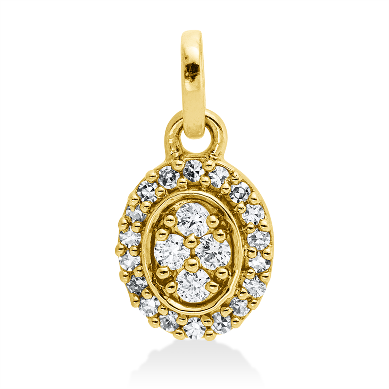Anhänger    aus 750/-18 Karat Gelbgold mit 22 Diamanten 0
