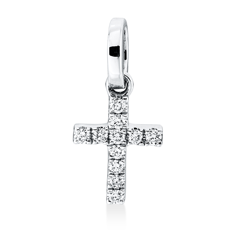 Anhänger    aus 750/-18 Karat Weißgold mit 11 Diamanten 0