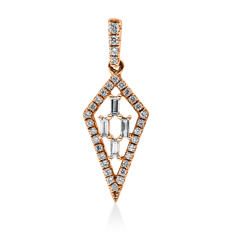 Anhänger    aus 750/-18 Karat Rotgold mit 36 Diamanten 0