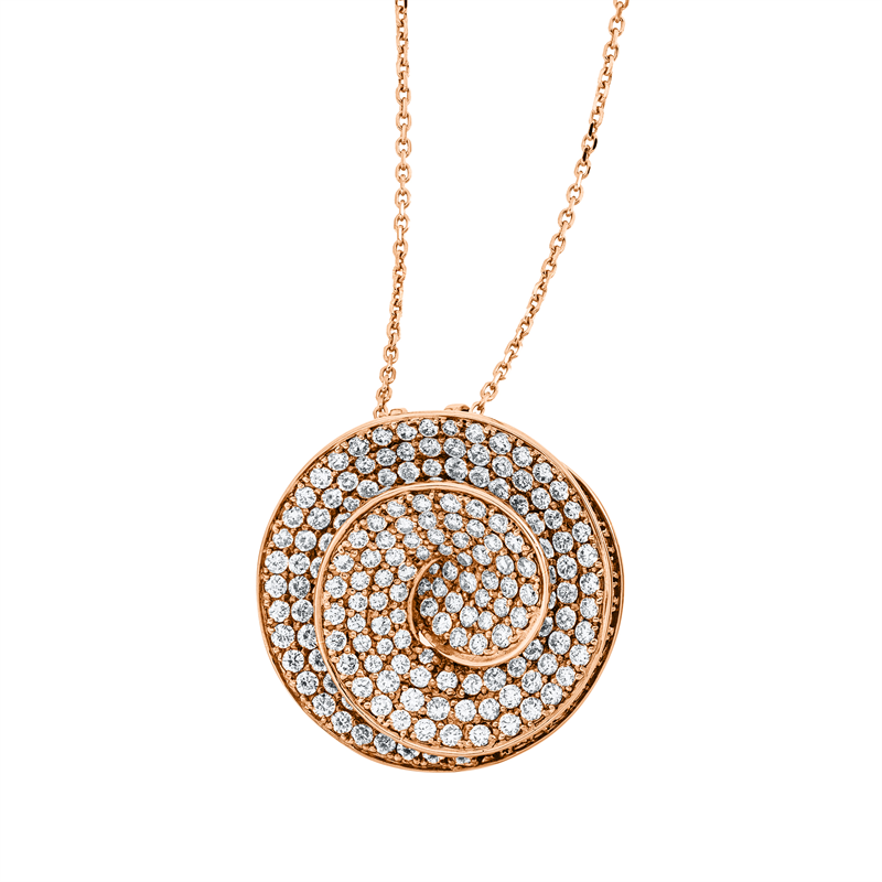 Anhänger    aus 750/-18 Karat Rotgold mit 239 Diamanten 6