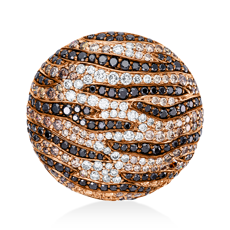 Brosche    aus 750/-18 Karat Rotgold mit 294 Diamanten 4