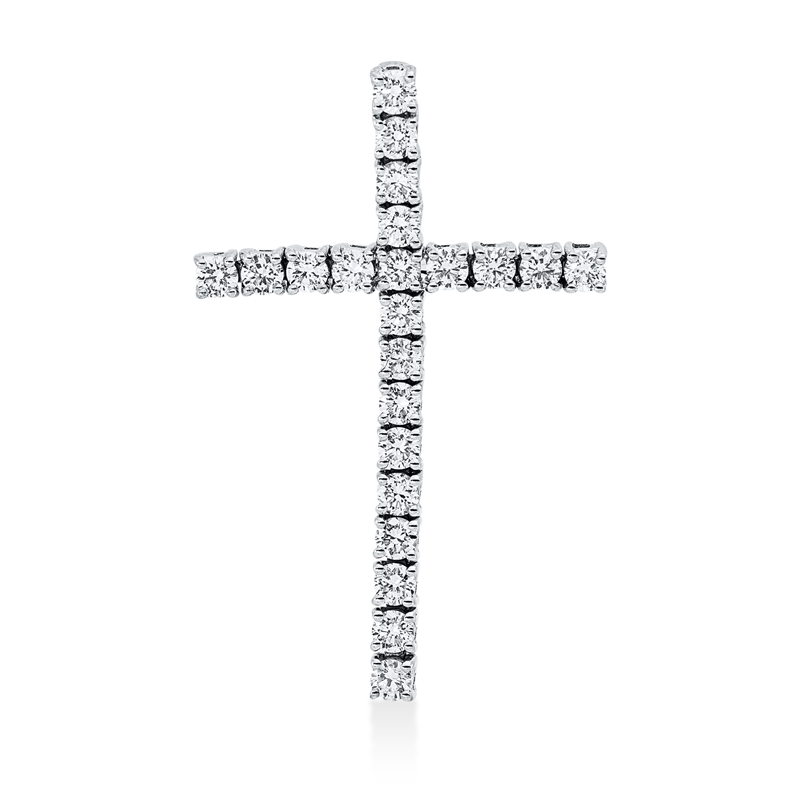 Anhänger    aus 750/-18 Karat Weißgold mit 22 Diamanten 1