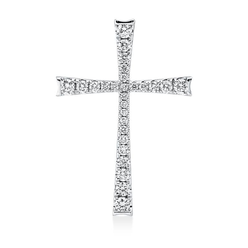 Anhänger    aus 750/-18 Karat Weißgold mit 27 Diamanten 0